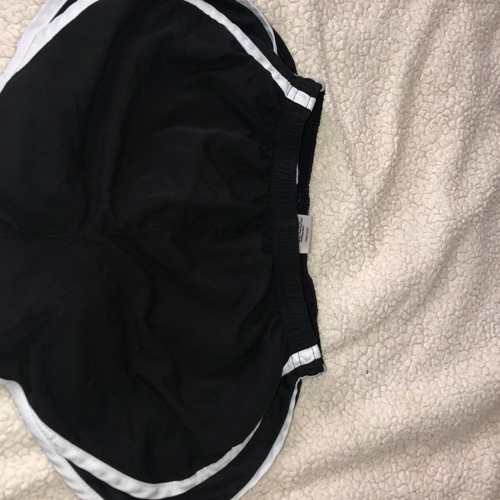 Black and white athletic shorts